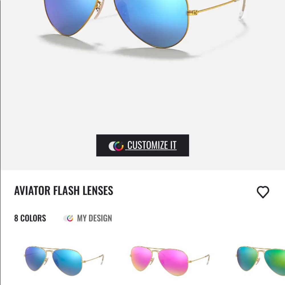 Ray Ban Polarized aviator sunglasses gold with blue lens
